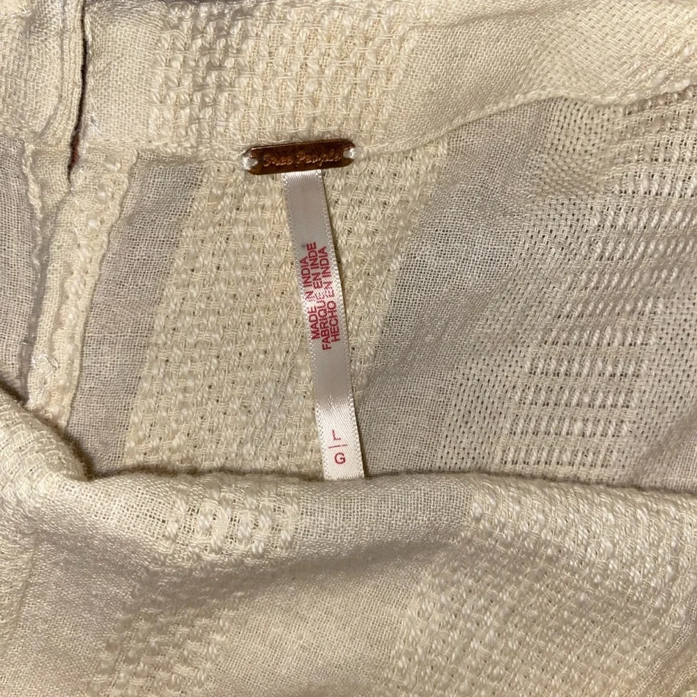 Free People Cream Wide-Leg Jumpsuit - Picture 2 of 4